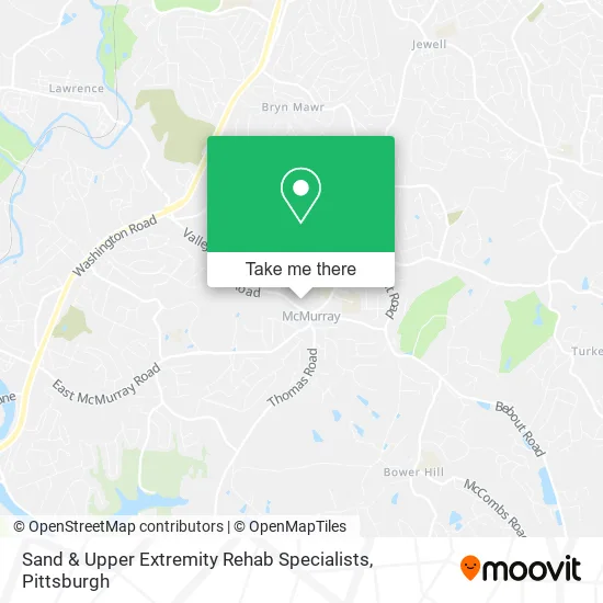 Sand & Upper Extremity Rehab Specialists map