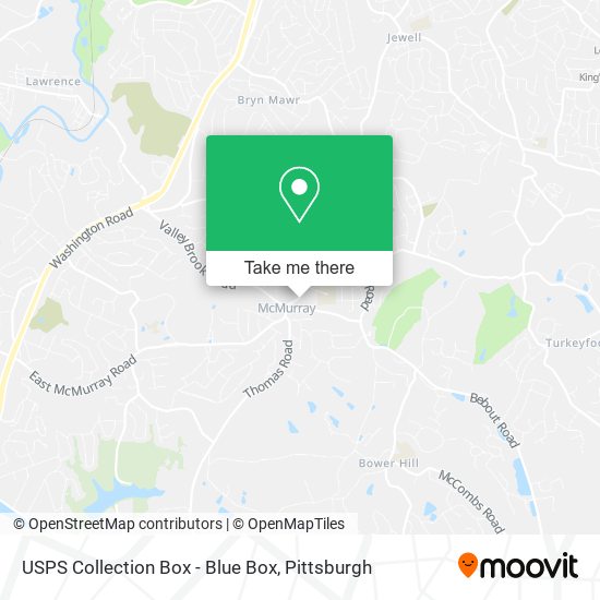 Mapa de USPS Collection Box - Blue Box