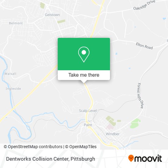 Mapa de Dentworks Collision Center