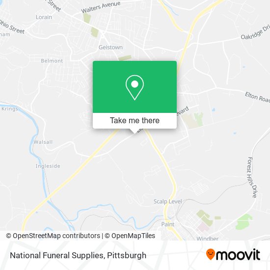 National Funeral Supplies map