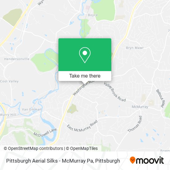 Pittsburgh Aerial Silks - McMurray Pa map