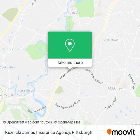 Mapa de Kuznicki James Insurance Agency