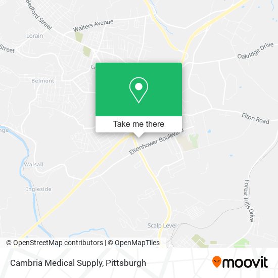Cambria Medical Supply map