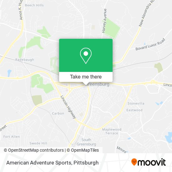 American Adventure Sports map