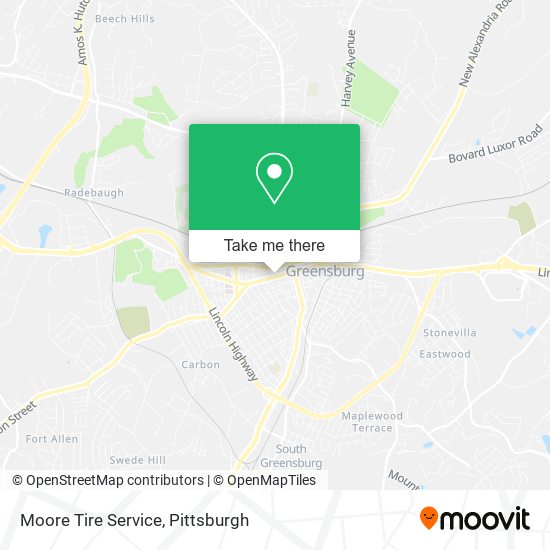 Mapa de Moore Tire Service