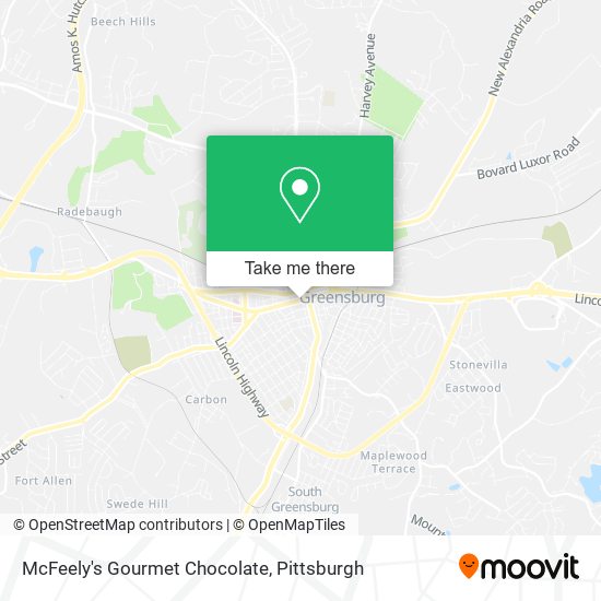 McFeely's Gourmet Chocolate map