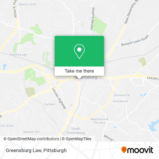 Greensburg Law map