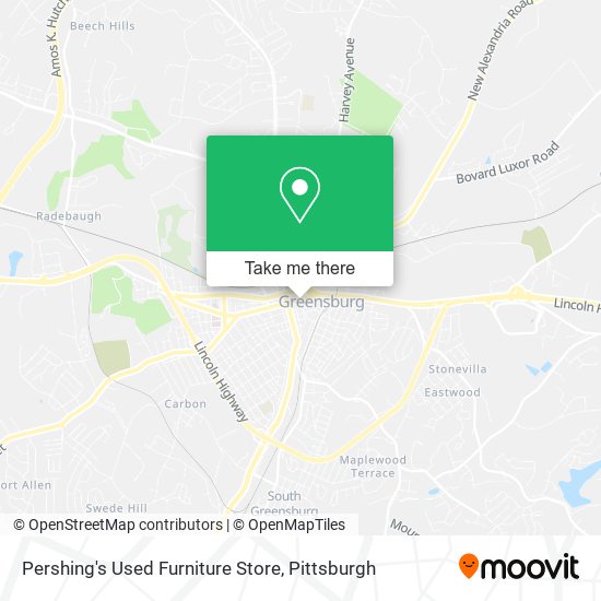 Pershing's Used Furniture Store map