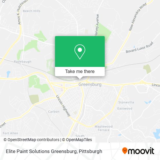 Elite Paint Solutions Greensburg map