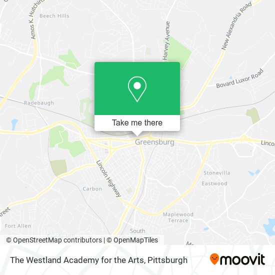 The Westland Academy for the Arts map