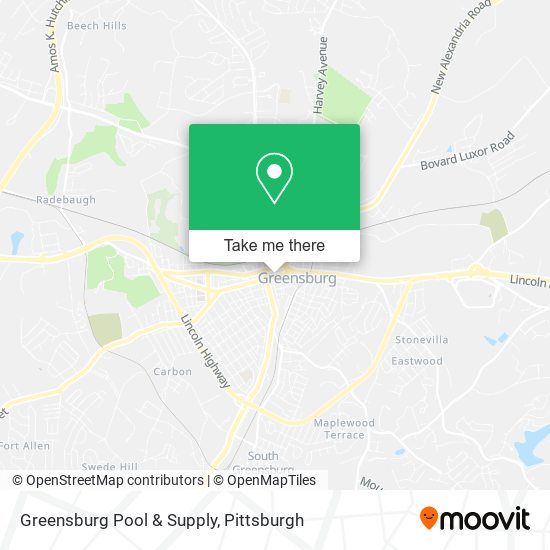 Greensburg Pool & Supply map