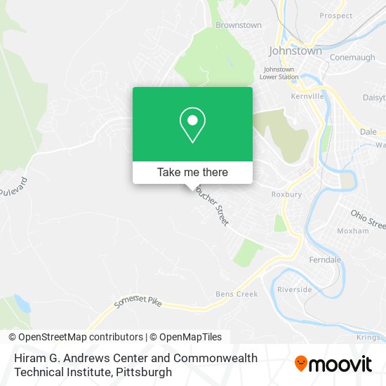Hiram G. Andrews Center and Commonwealth Technical Institute map