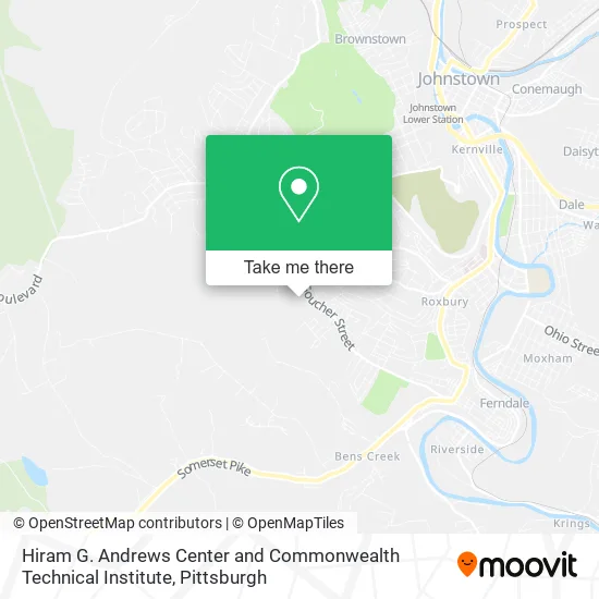 Hiram G. Andrews Center and Commonwealth Technical Institute map