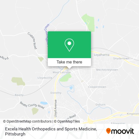 Excela Health Orthopedics and Sports Medicine map