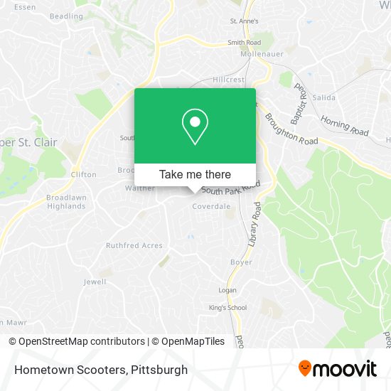 Hometown Scooters map