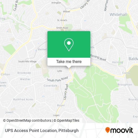 UPS Access Point Location map