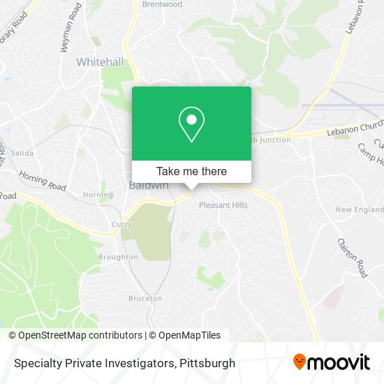 Specialty Private Investigators map