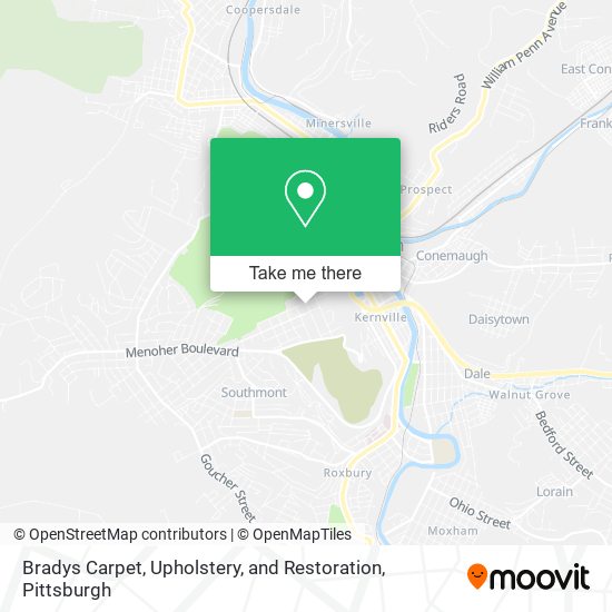 Mapa de Bradys Carpet, Upholstery, and Restoration