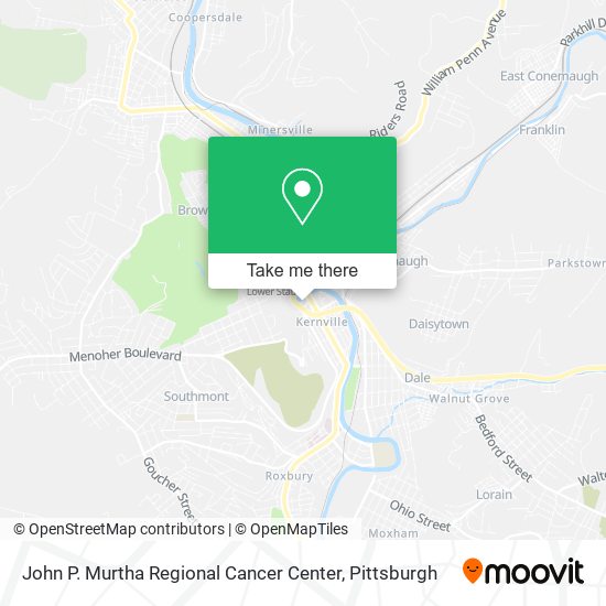 John P. Murtha Regional Cancer Center map