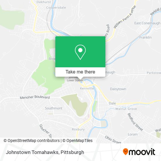 Mapa de Johnstown Tomahawks