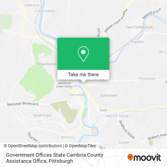 Government Offices State Cambria County Assistance Office map