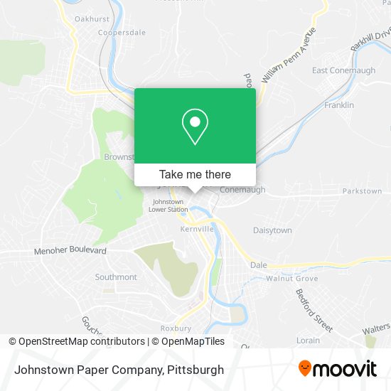 Johnstown Paper Company map
