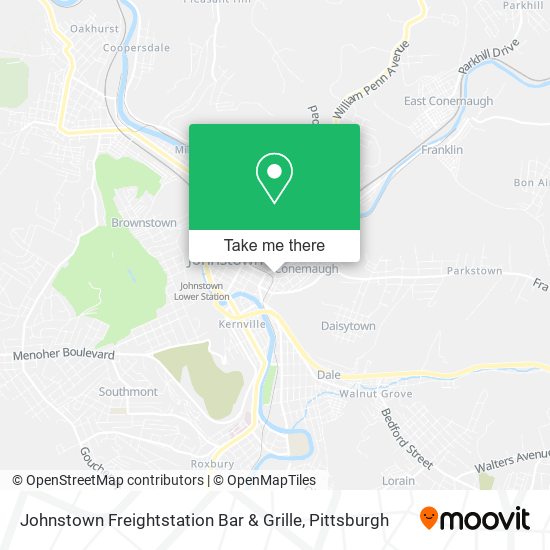 Mapa de Johnstown Freightstation Bar & Grille