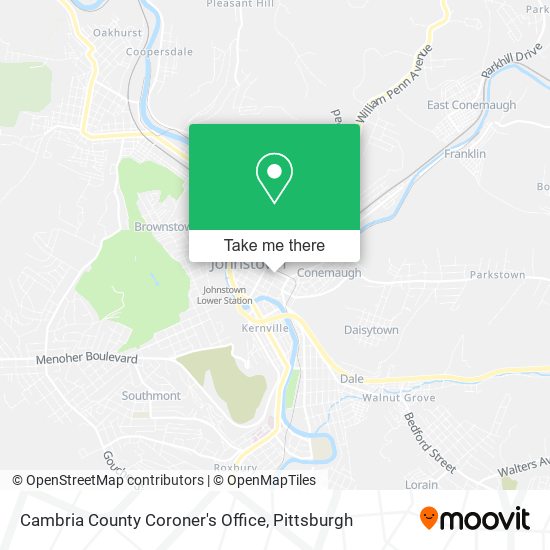 Cambria County Coroner's Office map