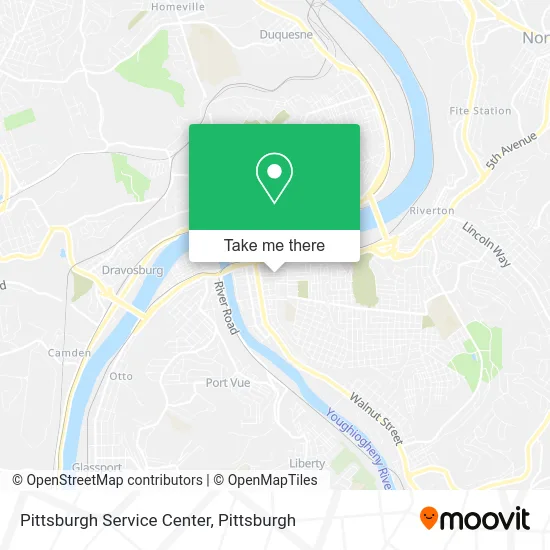 Pittsburgh Service Center map
