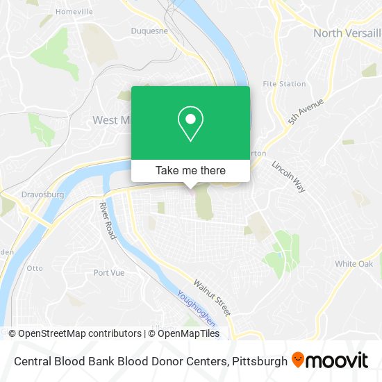 Central Blood Bank Blood Donor Centers map