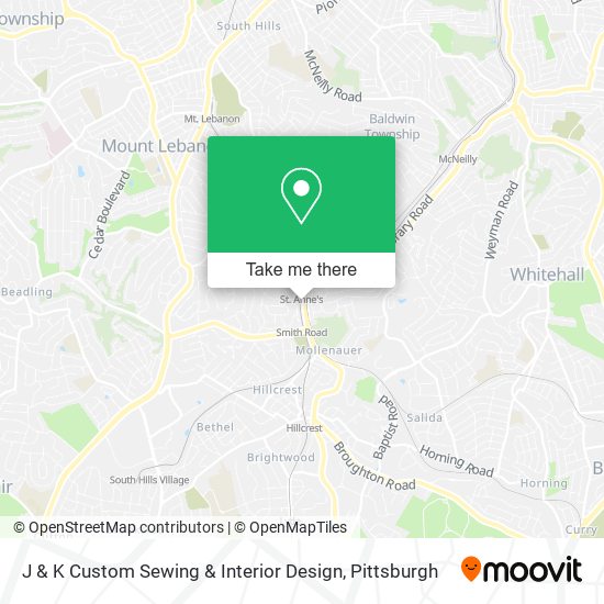 Mapa de J & K Custom Sewing & Interior Design