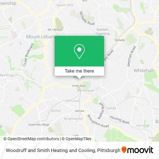 Woodruff and Smith Heating and Cooling map