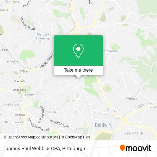 James Paul Webb Jr CPA map