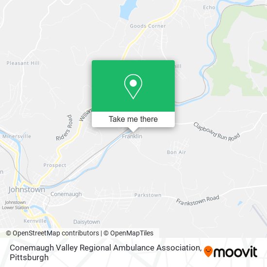 Conemaugh Valley Regional Ambulance Association map