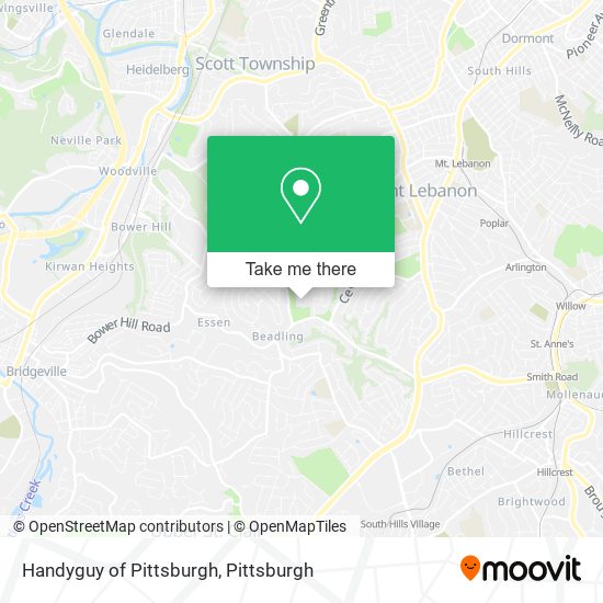 Handyguy of Pittsburgh map