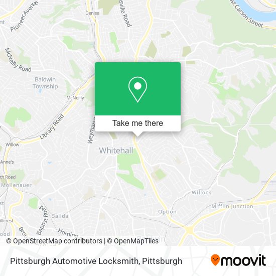 Pittsburgh Automotive Locksmith map