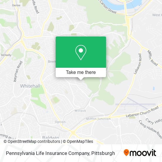 Mapa de Pennsylvania Life Insurance Company