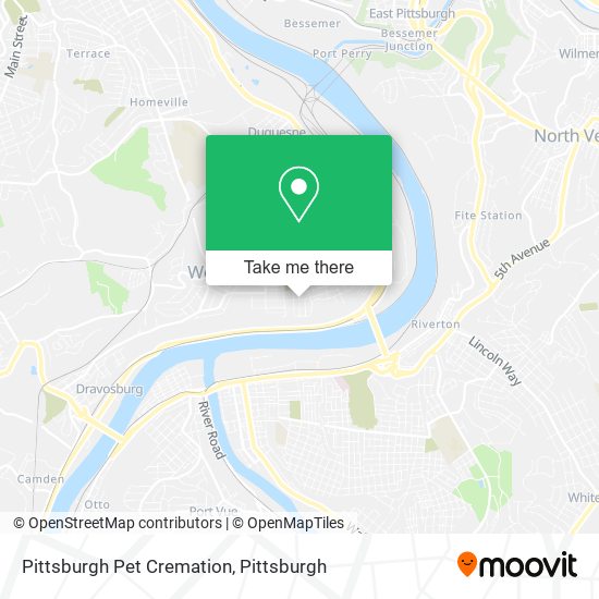 Pittsburgh Pet Cremation map