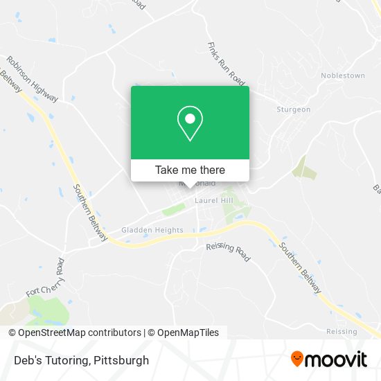 Deb's Tutoring map