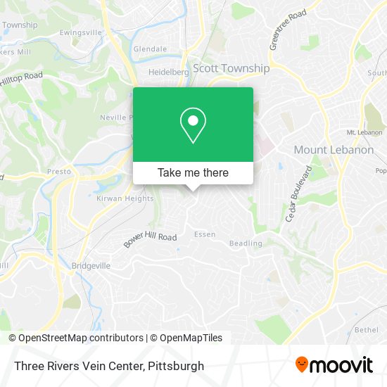 Mapa de Three Rivers Vein Center