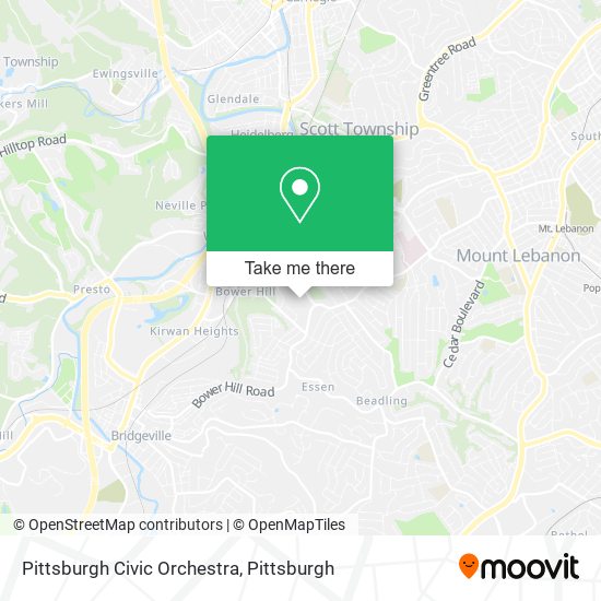 Mapa de Pittsburgh Civic Orchestra