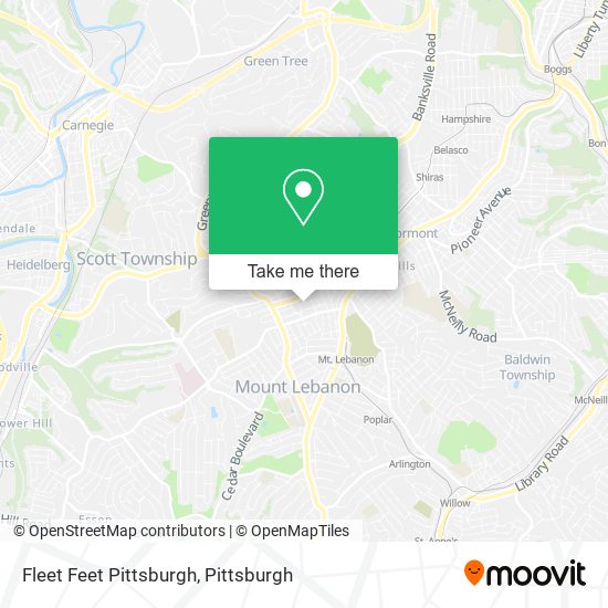 Fleet Feet Pittsburgh map