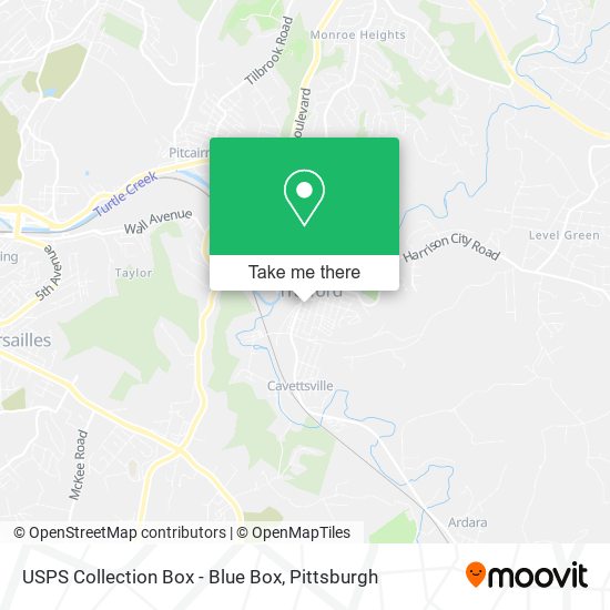 Mapa de USPS Collection Box - Blue Box