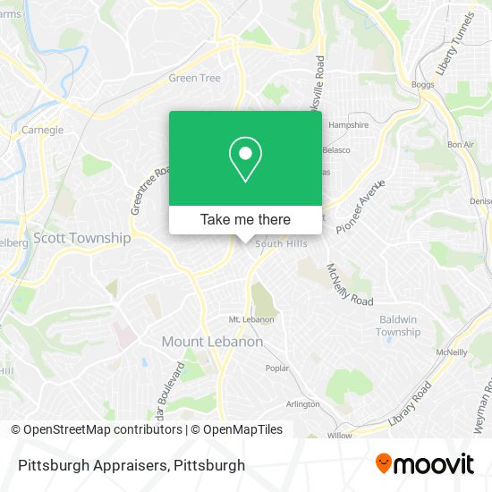 Pittsburgh Appraisers map