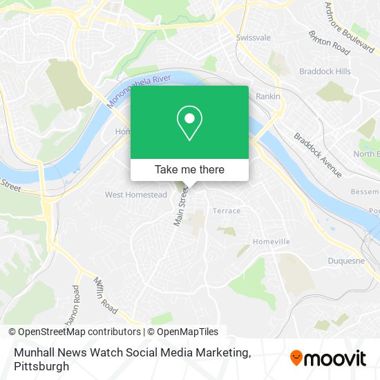 Munhall News Watch Social Media Marketing map