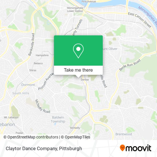 Mapa de Claytor Dance Company