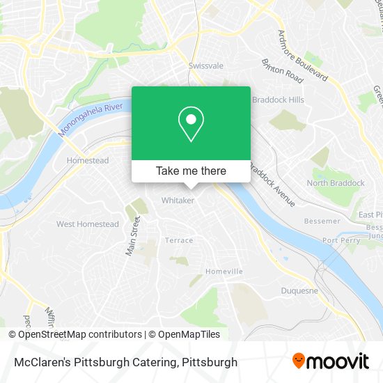 Mapa de McClaren's Pittsburgh Catering