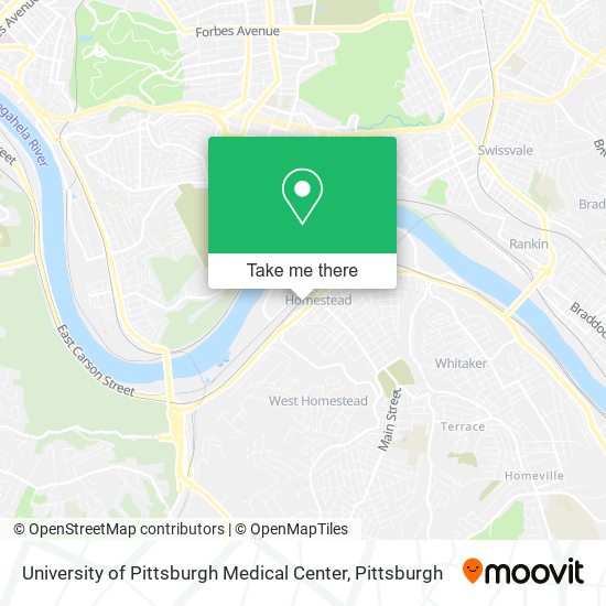 University of Pittsburgh Medical Center map