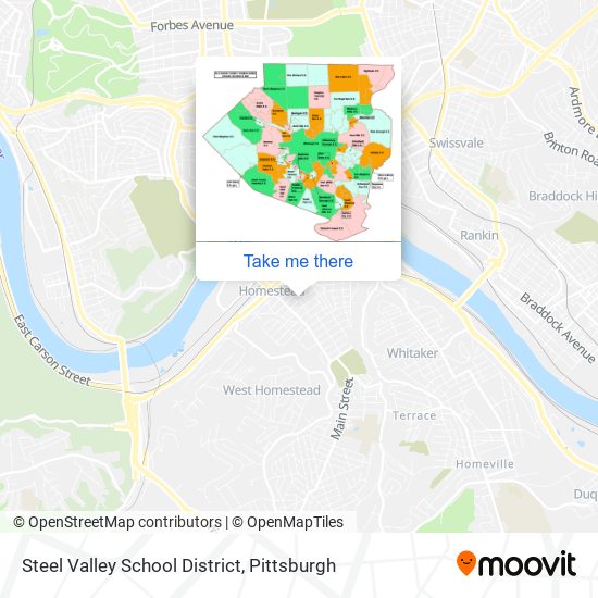 Steel Valley School District map