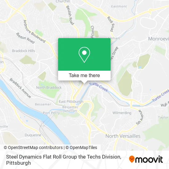 Mapa de Steel Dynamics Flat Roll Group the Techs Division
